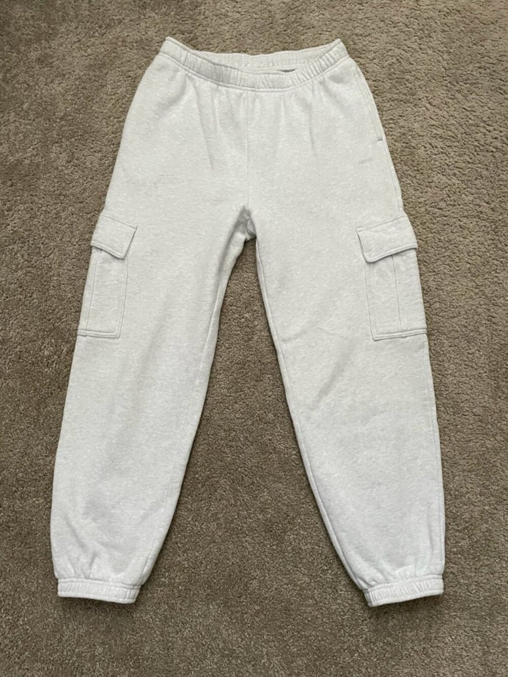 Aritzia Light Grey Cargo Sweatfleece Mega Fit Sweatpants